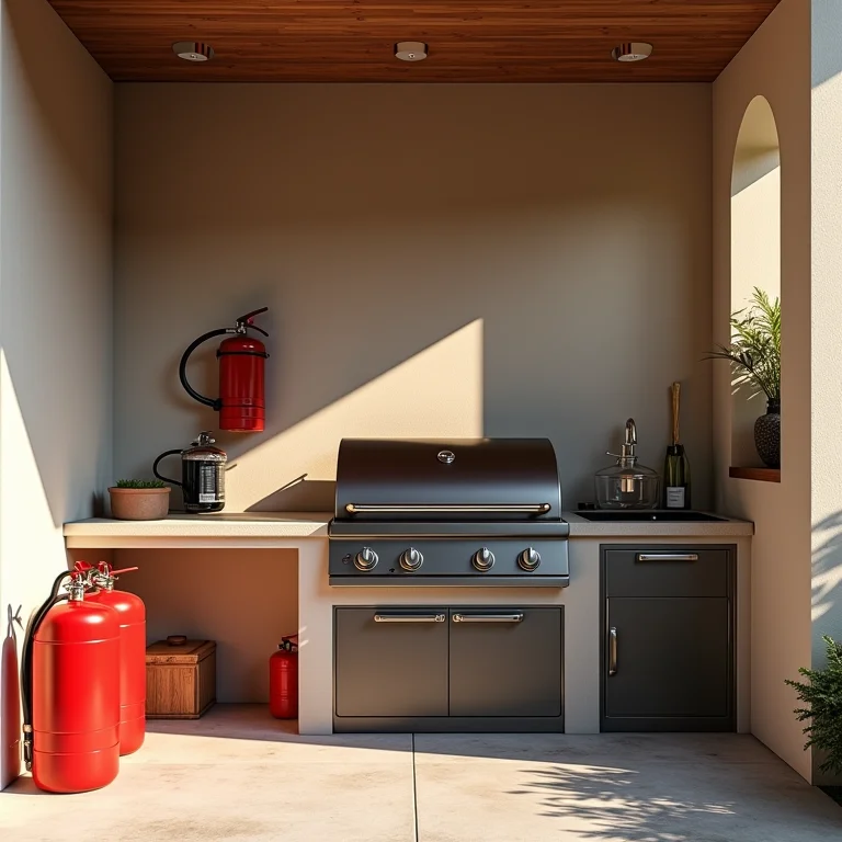 Segurança em área de churrasco