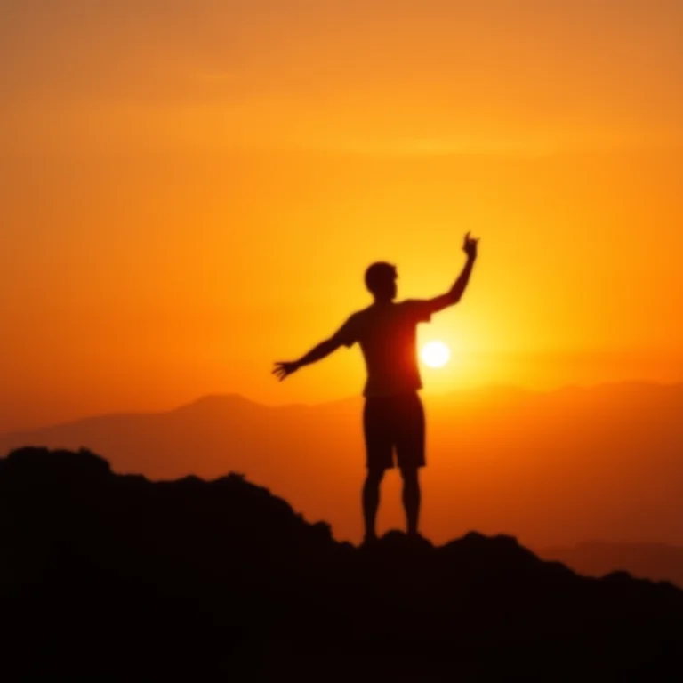 Silhueta de pessoa superando obstáculo no parkour