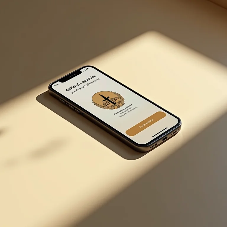 Smartphone mostrando o aplicativo do Santuário Nacional