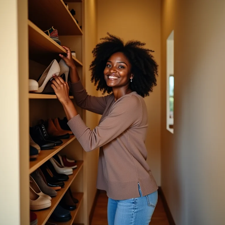 Soluções criativas para organizar sapatos em nichos