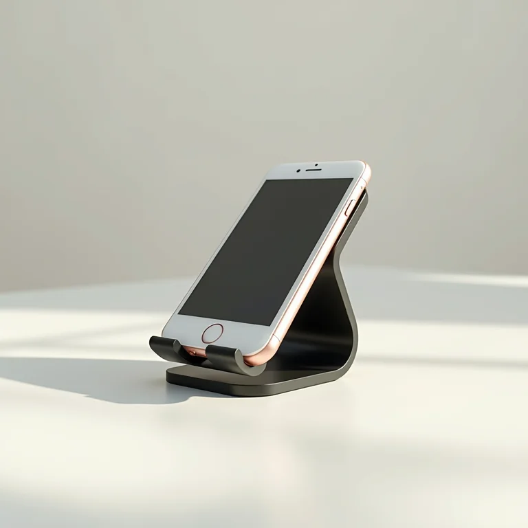 Suporte de celular de isopor em uso