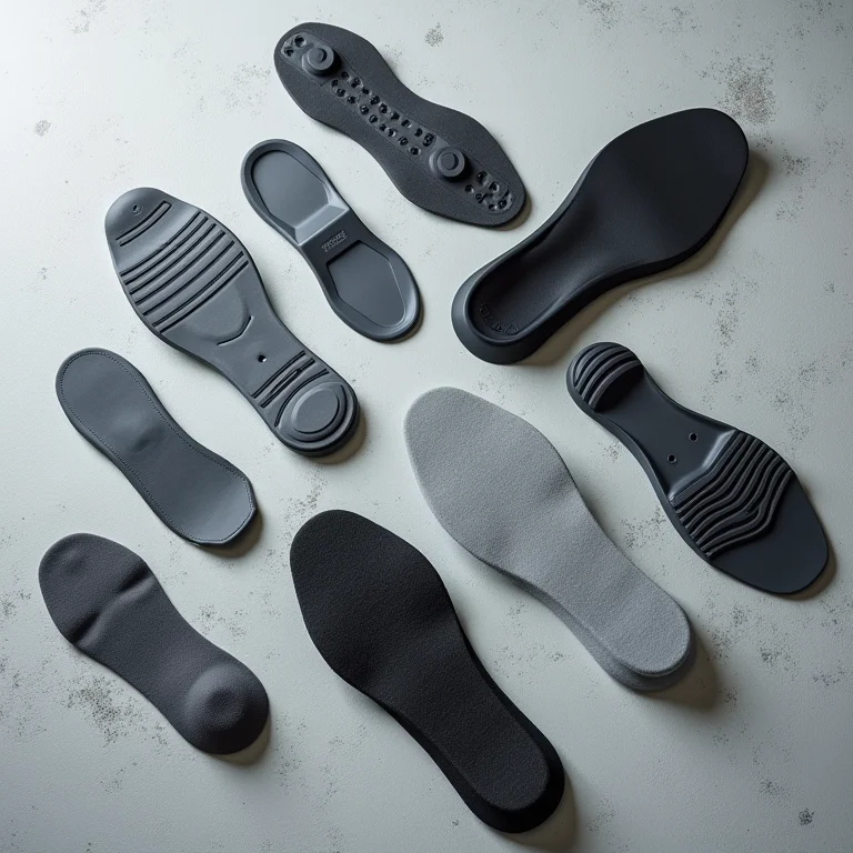 Suporte: palmilhas e dispositivos para estabilidade