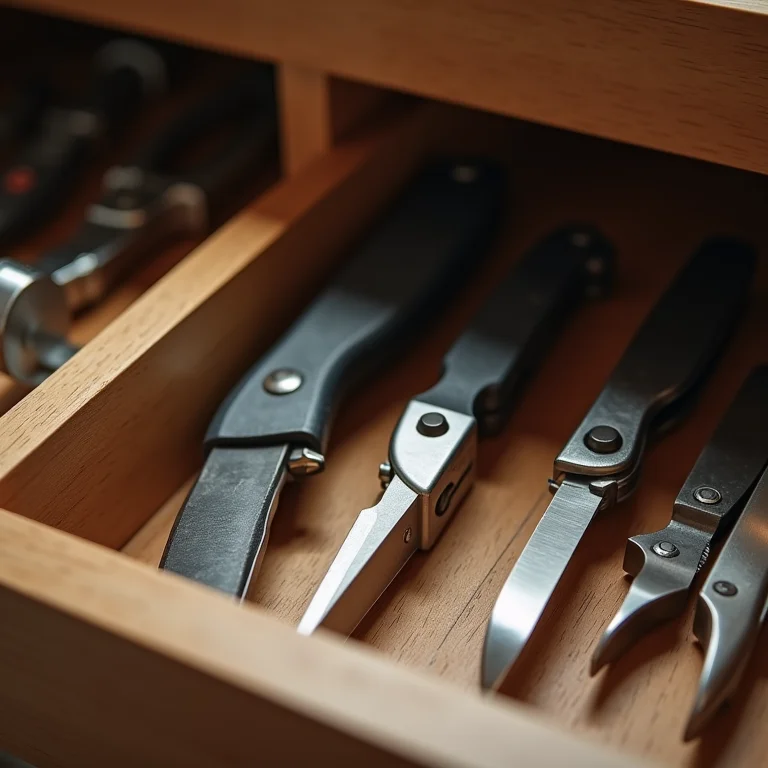 Suportes verticais para organizar tesouras e estiletes