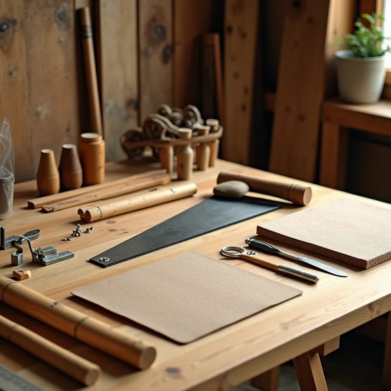 Tabela de materiais e ferramentas para o projeto