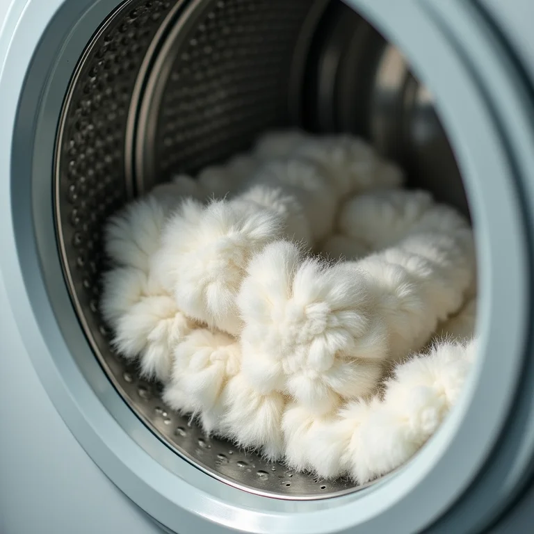 Tapete de algodão sendo lavado na máquina de lavar