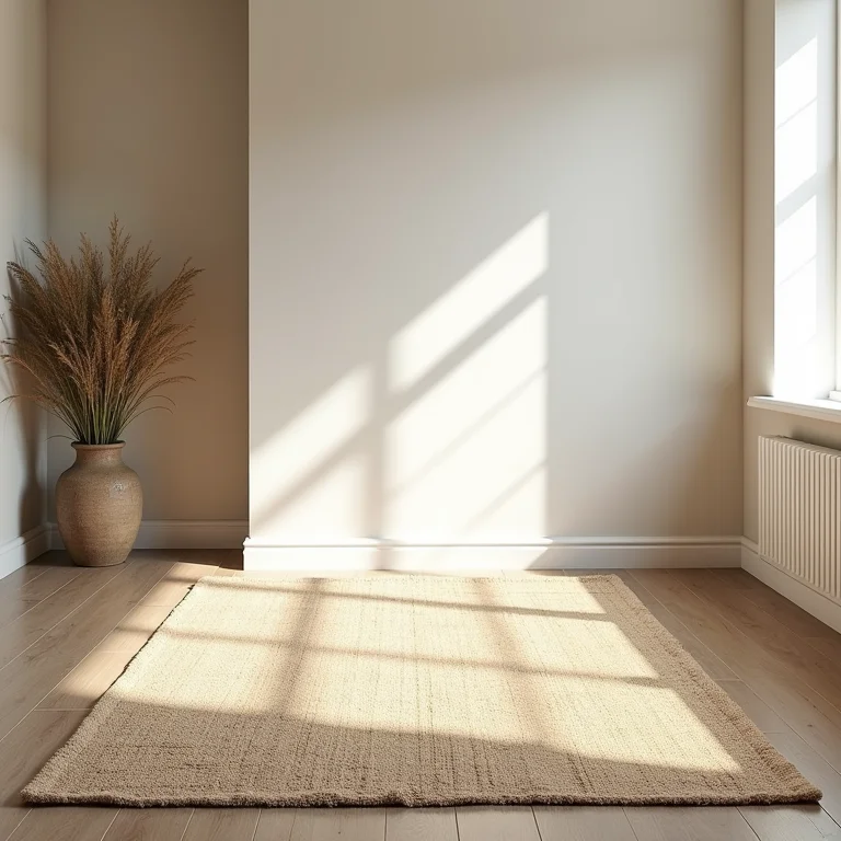 Tapete de sisal em área de baixo tráfego