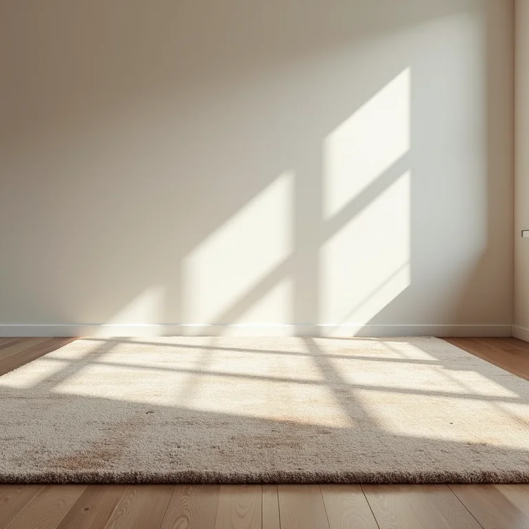 Tapete grande demais cobrindo todo o piso da sala de jantar