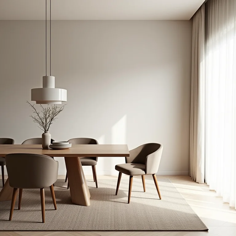 Tapete harmonizando com o estilo da sala de jantar