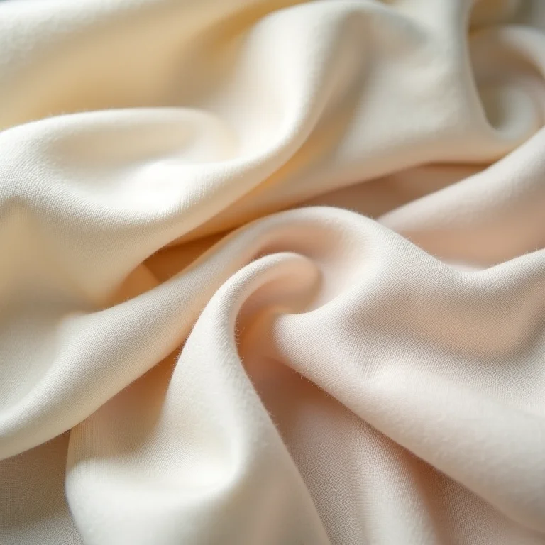 Tecidos de alta qualidade como cashmere, seda e linho.