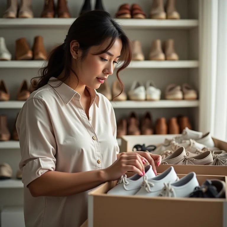 Técnicas eficientes de organização de sapatos
