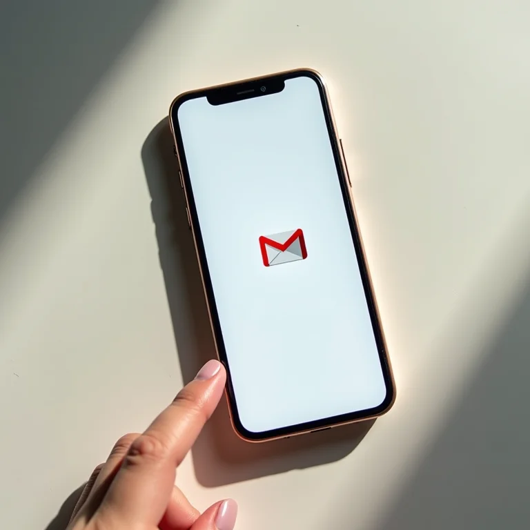 Tela de celular com o aplicativo Gmail aberto