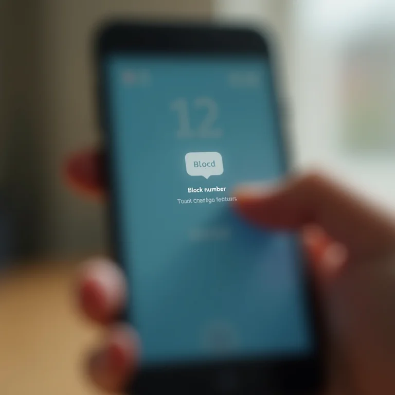 Tela de smartphone Android mostrando a opção de bloquear número
