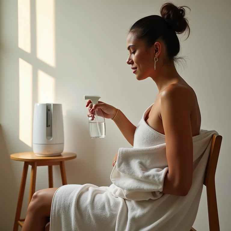 Umidificadores e toalhas úmidas para refrescar o ambiente
