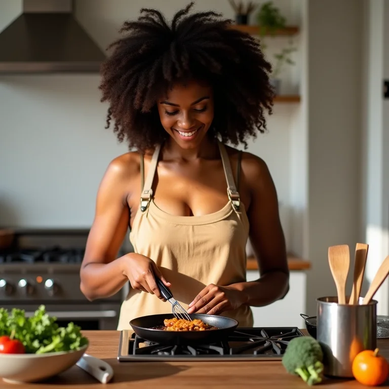Utensílios à mão para churrasco
