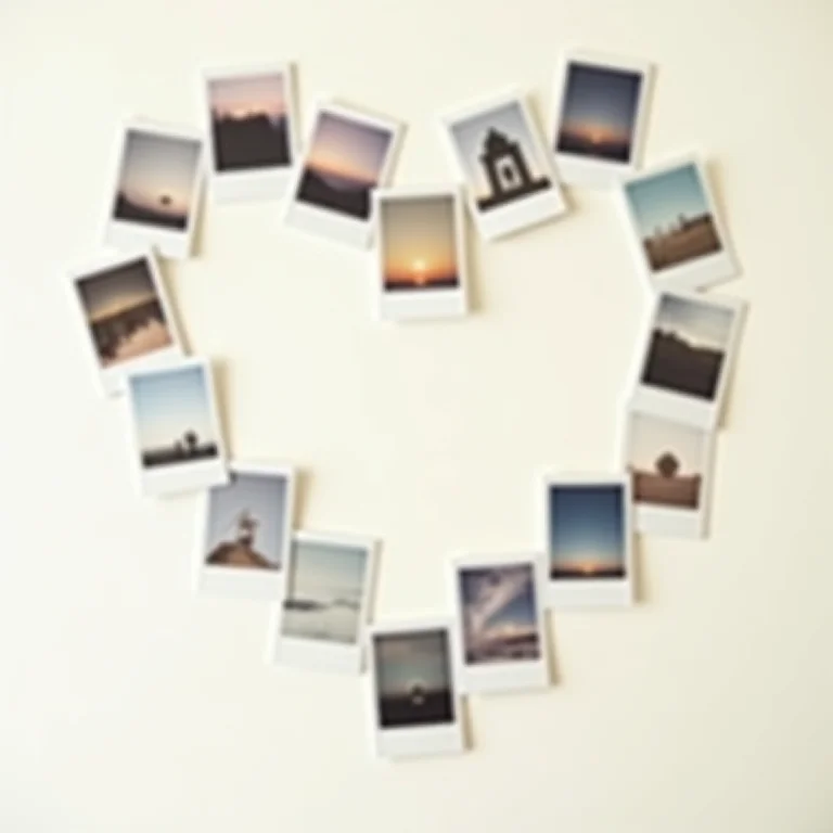 Variações criativas de decoração com fotos Polaroid