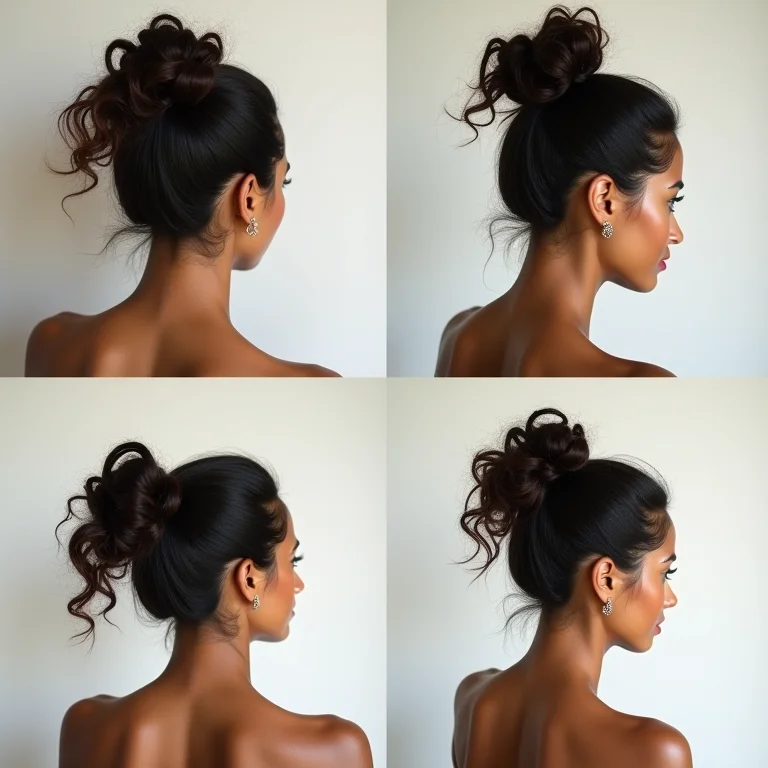 Variações do coque despojado para diferentes estilos