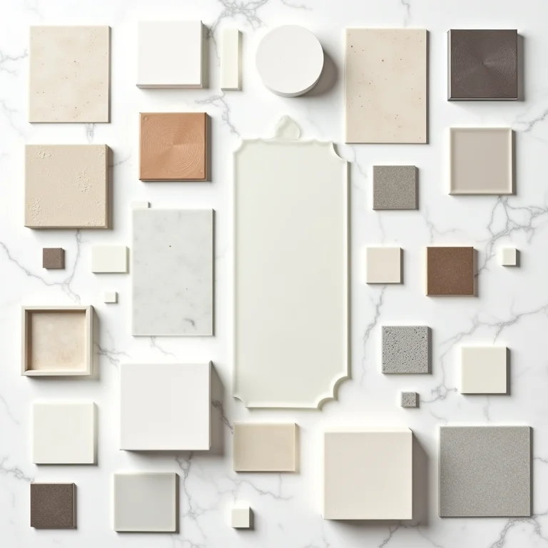 Variedade de pastilhas adesivas para banheiro