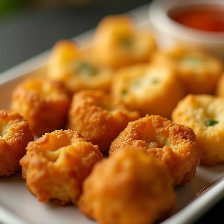 Variedade de tipos de salgados em bandeja