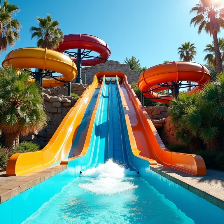 Visão geral das atrações aquáticas do Wet'n Wild SP