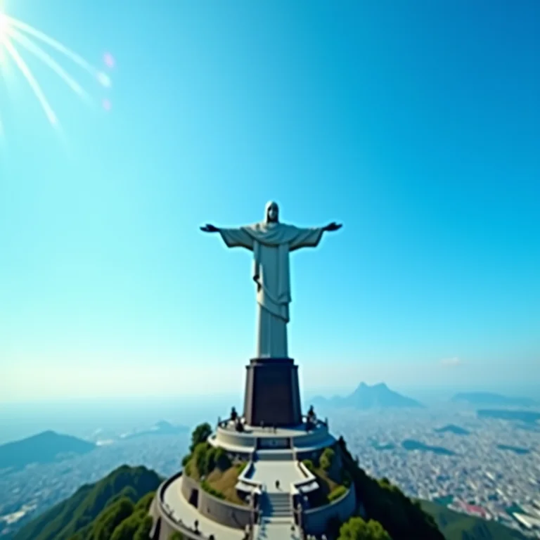 Vista do Cristo Redentor a partir da base