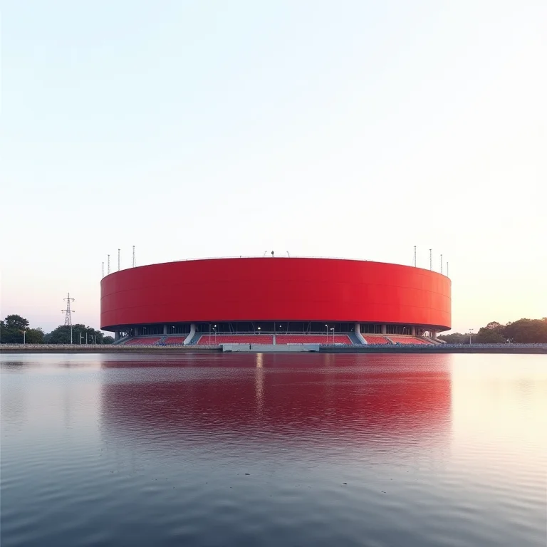 Vista panorâmica do estádio Beira-Rio em Porto Alegre