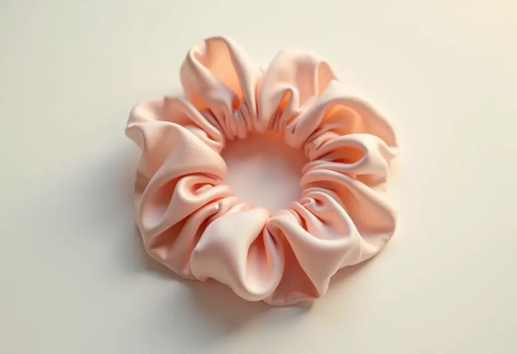 Xuxinha de cetim DIY em close-up