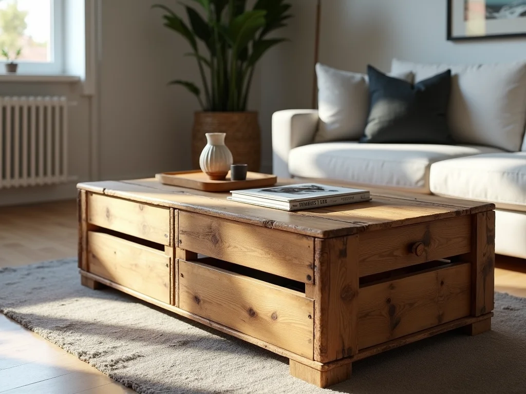 Mesa de Centro com Caixotes: Crie Peças Únicas em Casa Mesa de Centro com Caixotes: Crie Peças Únicas em Casa