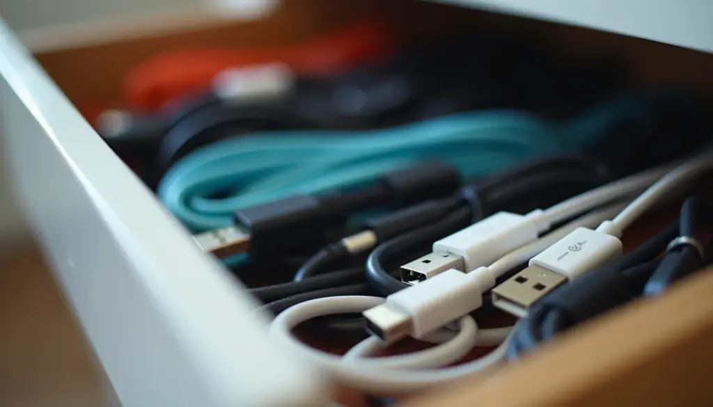 O Segredo dos Organizados: Como organizar a gaveta de cabos usb