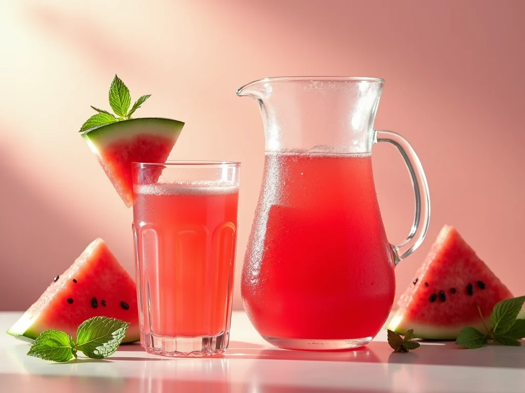 Suco de Melancia e Hortelã: Refrescância Total! Suco de Melancia e Hortelã: Refrescância Total!