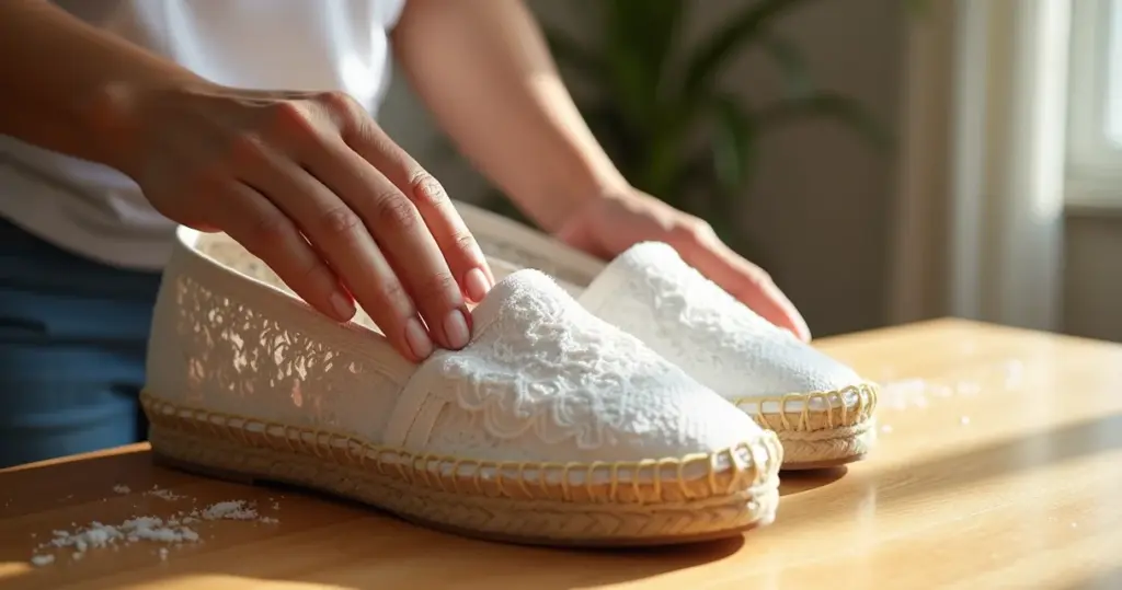 Como cuidar de sapatos de tecido de renda de sol sem estragar a renda
