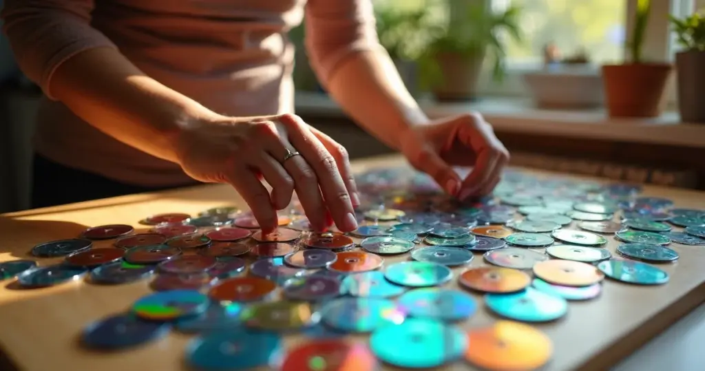 Como fazer mosaico com CDs: transforme lixo em decoração brilhante