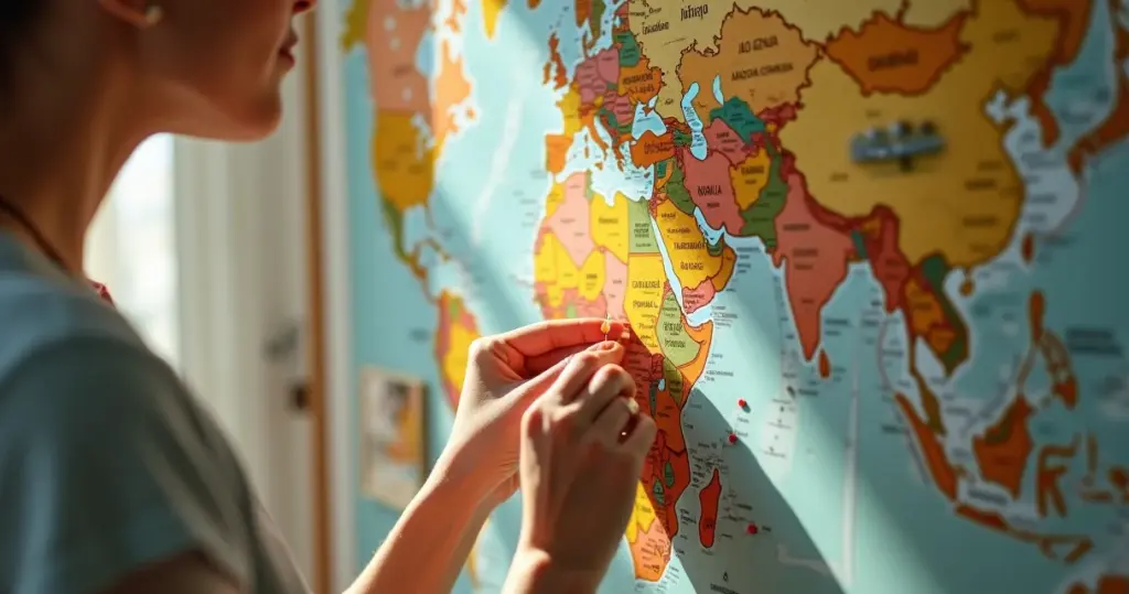 Como fazer quadro de viagens com alfinetes que vira combustível para novas aventuras