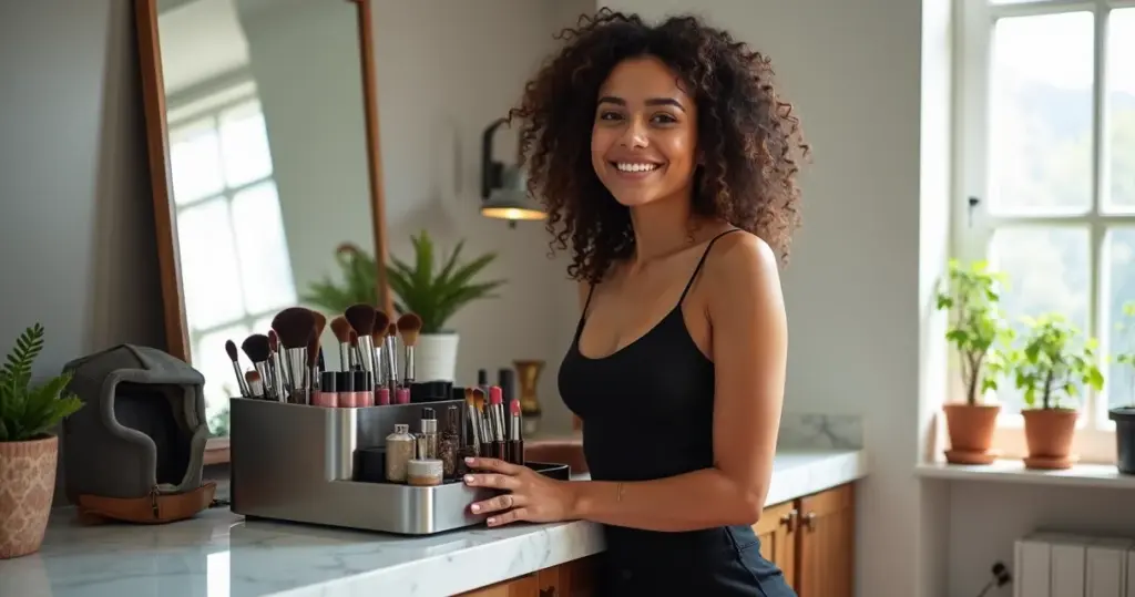 Como fazer um organizador de maquiagem de metal que transforma sua bancada Como fazer um organizador de maquiagem de metal que transforma sua bancada