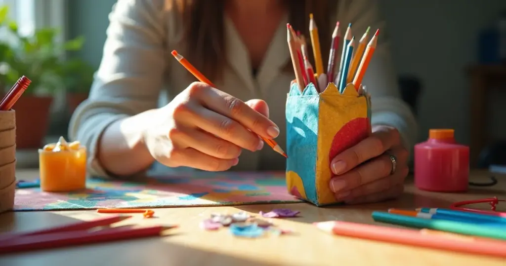 Como fazer um porta-lápis de caixa de leite que ninguém vai adivinhar a origem