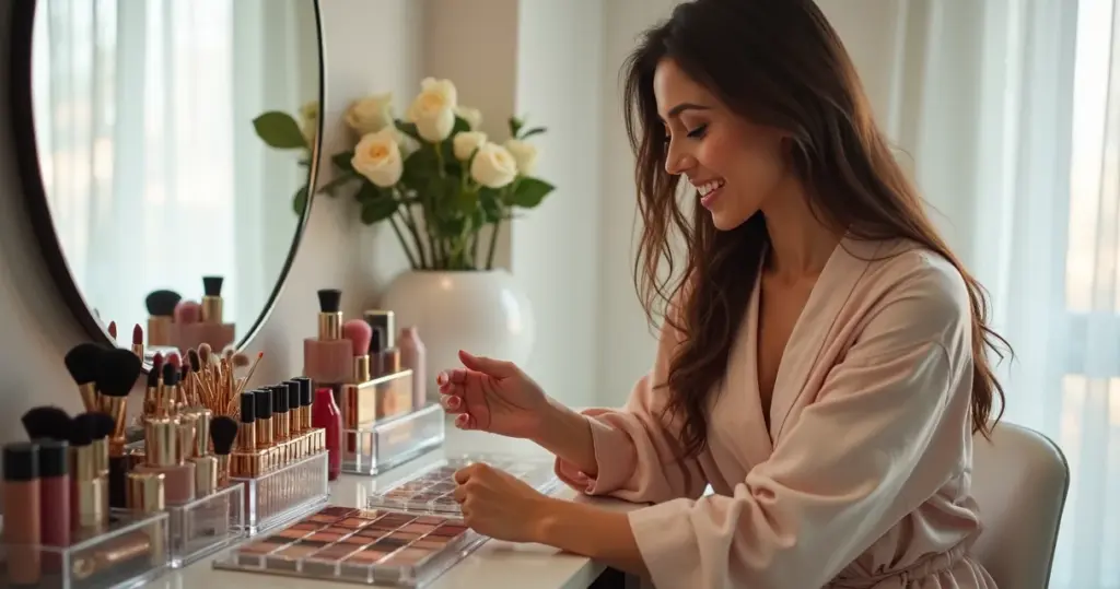 Como organizar maquiagem na penteadeira e acabar com a correria matinal