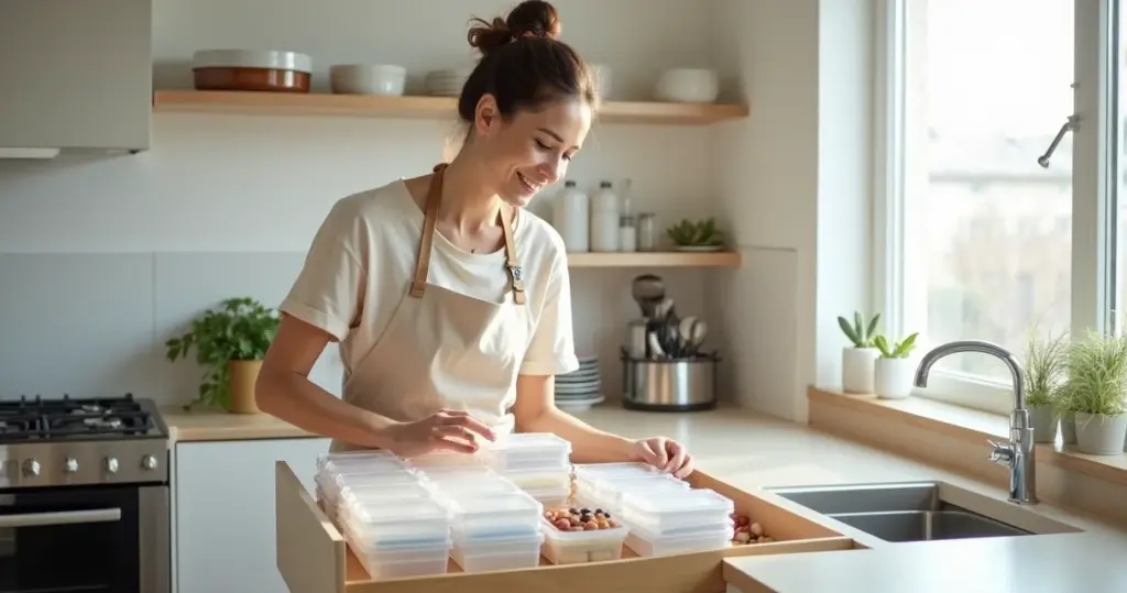 Como organizar potes plásticos na cozinha sem perder a tampa nunca mais