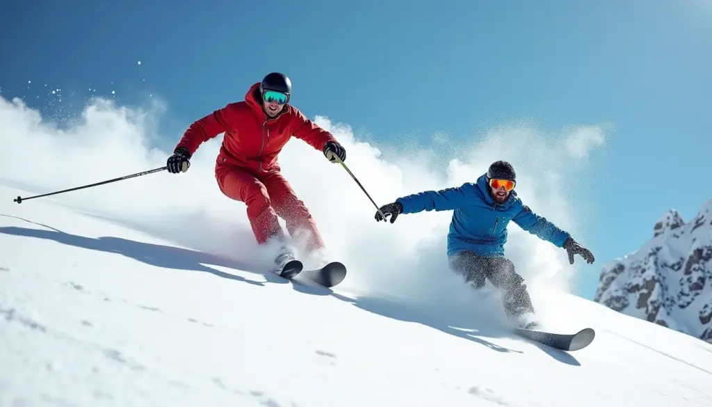 Diferença entre ski e snowboard: qual te faz descer mais rápido?