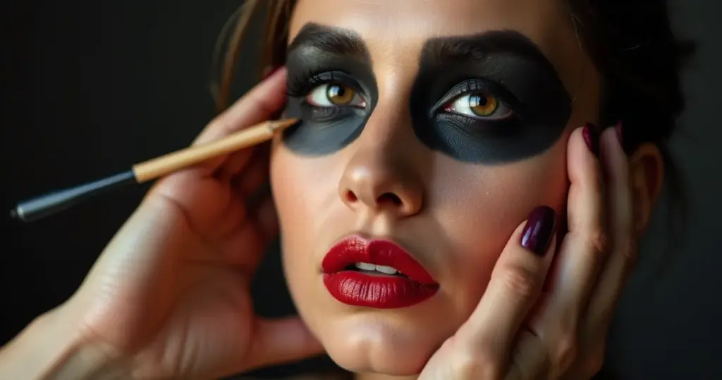 Maquiagem Halloween vampira fácil em 30 minutos: o hack da fita adesiva